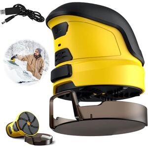 SEVENGIRL Portable Electric Winter Car Windshield Defroster, Cordless Electric Snow Blower with Rotating Disc, Car Snow Removal Tool, Auto Snow Blower, Yellow SEVENGIRL Portable Electric Winter Car Windshield Defroster, Cordless Electric Snow Blower with Rotating Disc, Car Snow Removal Tool, Auto Snow Blower, Yellow
