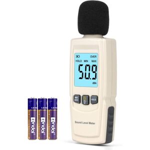 Tinor - Portable sound level meter with backlight (beige-white) Tinor - Portable sound level meter with backlight (beige-white)