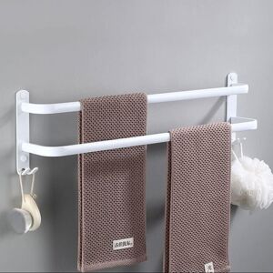 Groofoo - Porte-Serviettes Blanc Mural Barres Porte-Serviettes Multicouche avec Crochets Espace Aluminium Porte Serviette pour Salle de Bain, Cuisine Groofoo - Porte-Serviettes Blanc Mural Barres Porte-Serviettes Multicouche avec Crochets Espace Aluminium Porte Serviette pour Salle de Bain, Cuisine