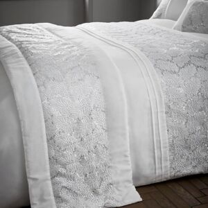 Portfolio Home - Rouen Embellished Sequins White Rectangular 50 x 220cm Quilted Bed Runner Bedding Decor Portfolio Home - Rouen Embellished Sequins White Rectangular 50 x 220cm Quilted Bed Runner Bedding Decor