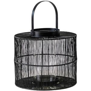 Ivyline - Portofino Wirework Lantern with Glass Insert - Metal - L25.5 x W25.5 x H22 cm - Black Ivyline - Portofino Wirework Lantern with Glass Insert - Metal - L25.5 x W25.5 x H22 cm - Black
