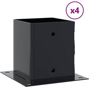 Vidaxl - Post Bases Square 4 pcs Anthracite 121x121 mm Powder-coated Steel Vidaxl - Post Bases Square 4 pcs Anthracite 121x121 mm Powder-coated Steel