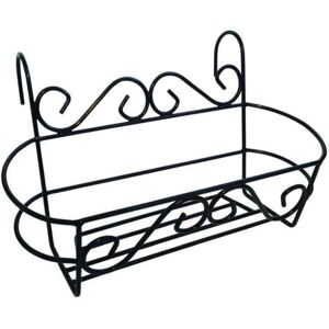 Pot Hanger For Balcony Fence Steel Outdoor Black Garden Pride Pot Hanger For Balcony Fence Steel Outdoor Black Garden Pride