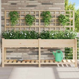 Garden Planter Beige 203.5 x 54 x 152.5 cm Solid fir wood Vidaxl Garden Planter Beige 203.5 x 54 x 152.5 cm Solid fir wood Vidaxl