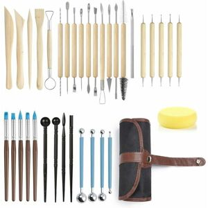 GOTRAYS Pottery Tool Clay Sculpture Chisel Modeling, 35 Pcs Sculpting Tools, Dotting Ball Stylus Tools, Pottery Tool, for diy Artist, Beginner Artists GOTRAYS Pottery Tool Clay Sculpture Chisel Modeling, 35 Pcs Sculpting Tools, Dotting Ball Stylus Tools, Pottery Tool, for diy Artist, Beginner Artists
