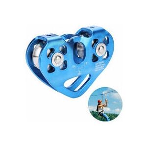SERBIA Poulie Double Trolley Sauvetage Escalade Double Poulie avec Roulement à Billes Rock/ Simple Poulie Aluminium Fixe Eye Escalade Poulie, bleu SERBIA Poulie Double Trolley Sauvetage Escalade Double Poulie avec Roulement à Billes Rock/ Simple Poulie Aluminium Fixe Eye Escalade Poulie, bleu