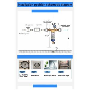 TLILY Pre Filter Purifier Whole House Down Sediment Water B TLILY Pre Filter Purifier Whole House Down Sediment Water B