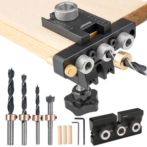 Gotrays - Precision Punching Locator Cam Jig 3 In 1 Dowelling Jig Wood Hole Drilling Guide Gotrays - Precision Punching Locator Cam Jig 3 In 1 Dowelling Jig Wood Hole Drilling Guide