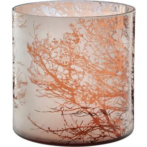 Premier Housewares - Brown Finish Large Candle Holder Tealight Holder With Geometric Pattern Holders For Bedroom Living Room And Hallways W29 x D29 x Premier Housewares - Brown Finish Large Candle Holder Tealight Holder With Geometric Pattern Holders For Bedroom Living Room And Hallways W29 x D29 x