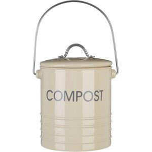 Premier Housewares - Interiors By Premier Lightweight Design Cream Composite Bin With Handle, Durable Bin With Handle, Odour Control Storage Bin Premier Housewares - Interiors By Premier Lightweight Design Cream Composite Bin With Handle, Durable Bin With Handle, Odour Control Storage Bin