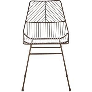 Premier Housewares - Interioirs by Premier Small Bronze Metal Wire Chair, Sturdy Metal Chair for Kitchen, Outdoor Tapered Metal Chair for Patio, Lawn Premier Housewares - Interioirs by Premier Small Bronze Metal Wire Chair, Sturdy Metal Chair for Kitchen, Outdoor Tapered Metal Chair for Patio, Lawn