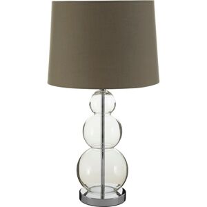 Premier Housewares Glass Ball / Metal Lamp Grey Fabric Shade Desk Lamp For Office / Study Chic and Contemporary Lamps For Desks / Bedroom / Living Premier Housewares Glass Ball / Metal Lamp Grey Fabric Shade Desk Lamp For Office / Study Chic and Contemporary Lamps For Desks / Bedroom / Living