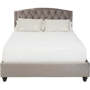 Premier Housewares - Interiors By Premier Elegant Steel Shade Double Bed, Practical Velvet Bed For Bedroom, Compact Sleek Design Diamond Tufted Bed Premier Housewares - Interiors By Premier Elegant Steel Shade Double Bed, Practical Velvet Bed For Bedroom, Compact Sleek Design Diamond Tufted Bed