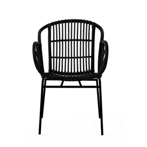 Premier Housewares Black Rattan Chair - Chair Premier Housewares Black Rattan Chair - Chair