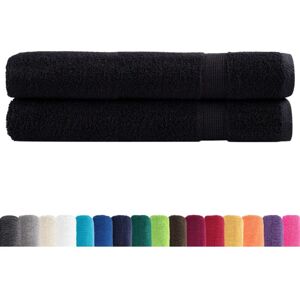 Premium Sauna Towels SOLUND 2 pcs Black 80x200 cm 600 gsm vidaXL Premium Sauna Towels SOLUND 2 pcs Black 80x200 cm 600 gsm vidaXL