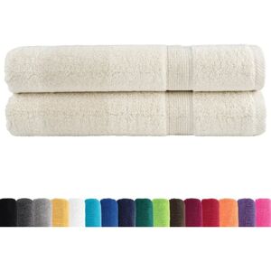 Premium Sauna Towels SOLUND 2 pcs Cream 80x200 cm 600 gsm vidaXL Premium Sauna Towels SOLUND 2 pcs Cream 80x200 cm 600 gsm vidaXL
