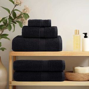Guest Towels 25 pcs Black 70 x 140 cm Cotton Vidaxl Guest Towels 25 pcs Black 70 x 140 cm Cotton Vidaxl