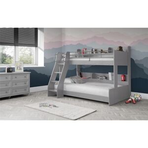 Marlborough - Premium Modern Light Grey Triple Sleeper Bunk Bed 3ft (90cm) Marlborough - Premium Modern Light Grey Triple Sleeper Bunk Bed 3ft (90cm)