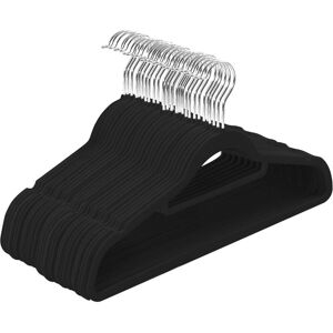 MEMKEY Premium Velvet Hangers - Non-Slip, Durable with Connecting Bar - Space Saving Hangers for Shirts, Jackets and Dresses (Black, 50 Pack) MEMKEY Premium Velvet Hangers - Non-Slip, Durable with Connecting Bar - Space Saving Hangers for Shirts, Jackets and Dresses (Black, 50 Pack)