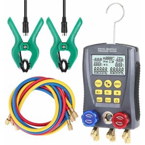 Tlily - Pressure Gauge Refrigeration Digital Vacuum Manifold Tester Air Conditioning Temperature Valves Tool Kit Tlily - Pressure Gauge Refrigeration Digital Vacuum Manifold Tester Air Conditioning Temperature Valves Tool Kit