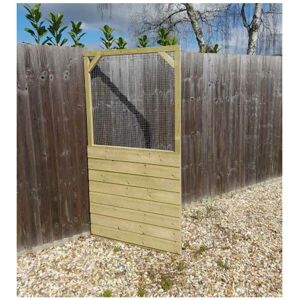 Framed Aviary Door panel - Half Timber clad and Half Wire w/ 6' x 3' - w/ Heavy duty galvanised wire mesh 3/4' X 3/4' - 16 gauge Framed Aviary Door panel - Half Timber clad and Half Wire w/ 6' x 3' - w/ Heavy duty galvanised wire mesh 3/4' X 3/4' - 16 gauge
