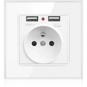 SERBIA Prise Electrique Murale avec Double usb - Chargeur pour iPhone/Android prise française SERBIA Prise Electrique Murale avec Double usb - Chargeur pour iPhone/Android prise française