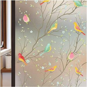 MEMKEY Privacy Window Film Frosted Glass Film Stained Glass Film Static Cling Self Adhesive Non Adhesive Film Bird Window Stickers for Home Bathroom Office MEMKEY Privacy Window Film Frosted Glass Film Stained Glass Film Static Cling Self Adhesive Non Adhesive Film Bird Window Stickers for Home Bathroom Office
