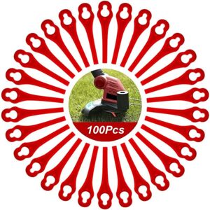 IKODM Promotion 100pcs Plastic Replacement Blades for Strimmer Lawn Mower Blades for Cordless Brush Cutter Replacement Cutting Blades for Garden Lawn Big IKODM Promotion 100pcs Plastic Replacement Blades for Strimmer Lawn Mower Blades for Cordless Brush Cutter Replacement Cutting Blades for Garden Lawn Big