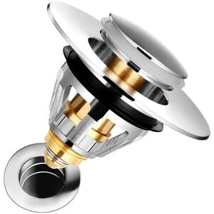 IKODM Promotion Universal Sink Drain Filter, Anti-Blocked Stainless Steel Push-Type Sink Stopper, Sink Plug, Anti-Odor Hair Filter for 1.33" to 1.49" Holes IKODM Promotion Universal Sink Drain Filter, Anti-Blocked Stainless Steel Push-Type Sink Stopper, Sink Plug, Anti-Odor Hair Filter for 1.33" to 1.49" Holes