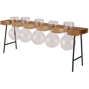 TLILY Propagation Stations Desktop Air Plant Terrarium, Glass Planter Bulb Vase with Wooden Stand - Terrarium TLILY Propagation Stations Desktop Air Plant Terrarium, Glass Planter Bulb Vase with Wooden Stand - Terrarium