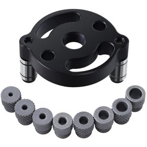 Tonchean - Punch Locator, Drill Bushing with 8 Drill Bushings 3/4/5/6/7/8/9/10mm, Vertical Puncher Drilling Jig with Drill Guide Bushings for Tonchean - Punch Locator, Drill Bushing with 8 Drill Bushings 3/4/5/6/7/8/9/10mm, Vertical Puncher Drilling Jig with Drill Guide Bushings for