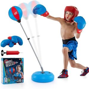 Costway - Punching Ball Height Adjustable (122-154cm) Stand Box Fightball Set-Blue Costway - Punching Ball Height Adjustable (122-154cm) Stand Box Fightball Set-Blue