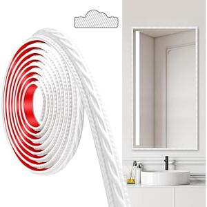 WOIYIC PVC Moldings, 300cm×2cm, Self-Adhesive, for Ceilings, Wall Moldings for Wall Borders, Mirror Frames, Ceilings, Baseboards, Cabinets (White) WOIYIC PVC Moldings, 300cm×2cm, Self-Adhesive, for Ceilings, Wall Moldings for Wall Borders, Mirror Frames, Ceilings, Baseboards, Cabinets (White)