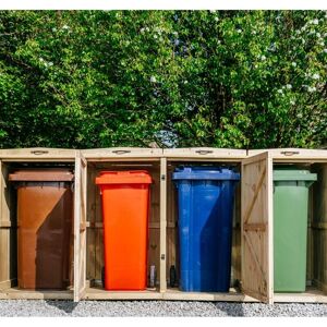 Chatburn Quad Wheelie Bin Store - L80.4 x W250.5 x H120 cm - Fits 1 x 180L or 240L & 3 x 140L Wheelie Bins Chatburn Quad Wheelie Bin Store - L80.4 x W250.5 x H120 cm - Fits 1 x 180L or 240L & 3 x 140L Wheelie Bins