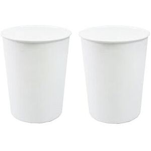 JVL - Quality Vibrance White Lightweight Plastic Waste Paper Basket Bin, Set of 2 JVL - Quality Vibrance White Lightweight Plastic Waste Paper Basket Bin, Set of 2