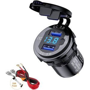 BEIJIYI Quick Charge QC 3.0 USB Car Charger Waterproof Dual Port Adapter 36W Fast Charging with LED Digital Voltmeter for 9V - 32V Boat Motorcycle ATV Bus BEIJIYI Quick Charge QC 3.0 USB Car Charger Waterproof Dual Port Adapter 36W Fast Charging with LED Digital Voltmeter for 9V - 32V Boat Motorcycle ATV Bus