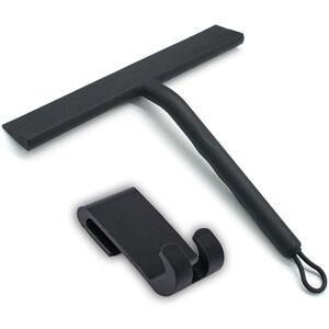 COOCHEER Raclette de Douche Nettoyage sans Traces pour Porte en Verre,Raclette Salle de Bain avec Support-25cm Noir,Raclette Silicone pour Vitre de COOCHEER Raclette de Douche Nettoyage sans Traces pour Porte en Verre,Raclette Salle de Bain avec Support-25cm Noir,Raclette Silicone pour Vitre de