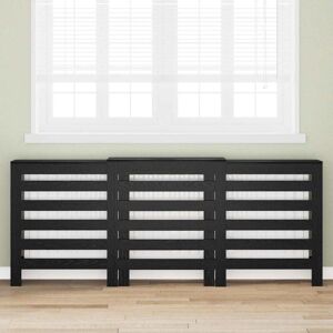 Radiator Cover Black Oak 205 x 21.5 x 83.5 cm Vidaxl Radiator Cover Black Oak 205 x 21.5 x 83.5 cm Vidaxl
