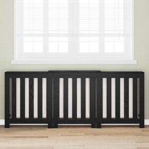 Radiator Cover Black Oak 205 x 21.5 x 83.5 cm Vidaxl Radiator Cover Black Oak 205 x 21.5 x 83.5 cm Vidaxl