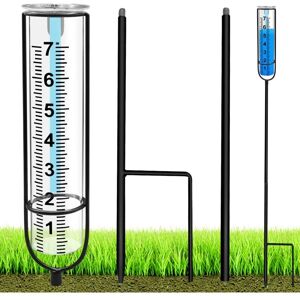 WOIYIC Rain Gauge for Outdoors, Frost Proof, Rain Gauge for Measuring Rain, Adjustable Height Rain Gauge with Stake and Cleaning Brush, Plastic Rain Gauge WOIYIC Rain Gauge for Outdoors, Frost Proof, Rain Gauge for Measuring Rain, Adjustable Height Rain Gauge with Stake and Cleaning Brush, Plastic Rain Gauge