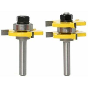 EURITECSA Rainure et languette fraise ensemble 3 cannelures 8mm tige t forme bois fraise fraise outils de travail du bois EURITECSA Rainure et languette fraise ensemble 3 cannelures 8mm tige t forme bois fraise fraise outils de travail du bois