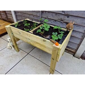 Churnet Valley - Raised Veg Trug Garden Planter - Scandinavian Redwood - L52 x W150 x H60 cm - Minimal Assembly Required Churnet Valley - Raised Veg Trug Garden Planter - Scandinavian Redwood - L52 x W150 x H60 cm - Minimal Assembly Required