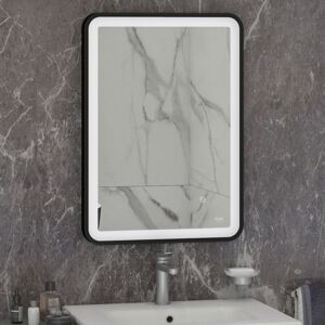 Rak Ceramics - rak Art Soft led Illuminated Bathroom Mirror with Demister Pad 700mm h x 500mm w - Matt Black Rak Ceramics - rak Art Soft led Illuminated Bathroom Mirror with Demister Pad 700mm h x 500mm w - Matt Black