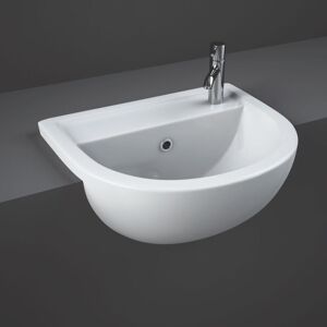 Rak Ceramics - rak Compact Semi-Recessed Basin 450mm Wide - 1 rh Tap Hole Rak Ceramics - rak Compact Semi-Recessed Basin 450mm Wide - 1 rh Tap Hole