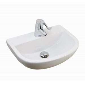 Rak Ceramics - rak Compact 500mm Doc m Basin with No Tap Hole or Overflow - CO0605AWHA Rak Ceramics - rak Compact 500mm Doc m Basin with No Tap Hole or Overflow - CO0605AWHA