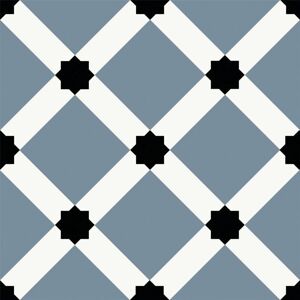 Rak Ceramics - rak Symphony Ornamental Blue Matt 20cm x 20cm Porcelain Wall and Floor Tile - EBDJ302 Rak Ceramics - rak Symphony Ornamental Blue Matt 20cm x 20cm Porcelain Wall and Floor Tile - EBDJ302