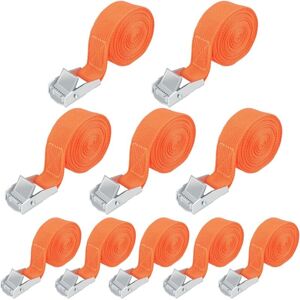 Tinor - Ratchet Strap, 10 Pieces 2.5M Tie Down Straps with Buckle for Motorcycle Car Bike Carrier (Orange) Tinor - Ratchet Strap, 10 Pieces 2.5M Tie Down Straps with Buckle for Motorcycle Car Bike Carrier (Orange)