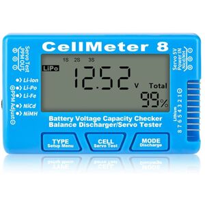 Tlily - rc Cellmeter 8 Digital Battery Capacity Checker Controller Tester Voltage for Li-Ion NiMH Nicd Cell Meter Blue Tlily - rc Cellmeter 8 Digital Battery Capacity Checker Controller Tester Voltage for Li-Ion NiMH Nicd Cell Meter Blue