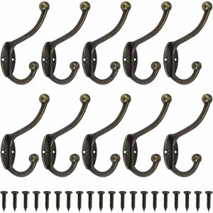 Serbia - Rétro Crochet Patère Porte Manteau Mural Vintage Crochet de Porte Métal pour Salle de Bain Cuisine Chambre Entrée 10 Pièces Bronze Serbia - Rétro Crochet Patère Porte Manteau Mural Vintage Crochet de Porte Métal pour Salle de Bain Cuisine Chambre Entrée 10 Pièces Bronze