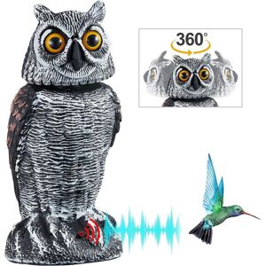 Ikodm - Realistic Fake Owl Statue Owl Statue for Garden Balcony Patio Multicolor 360° Rotating Head to Keep Birds Away Ikodm - Realistic Fake Owl Statue Owl Statue for Garden Balcony Patio Multicolor 360° Rotating Head to Keep Birds Away